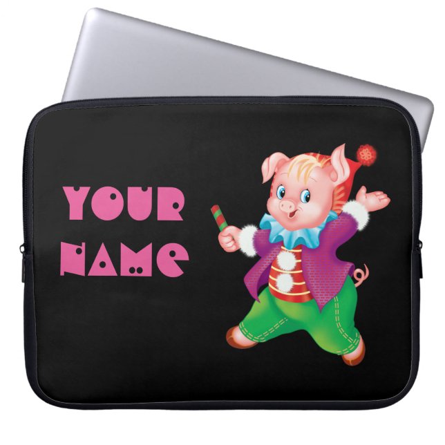 piggy laptop sleeve (Front)