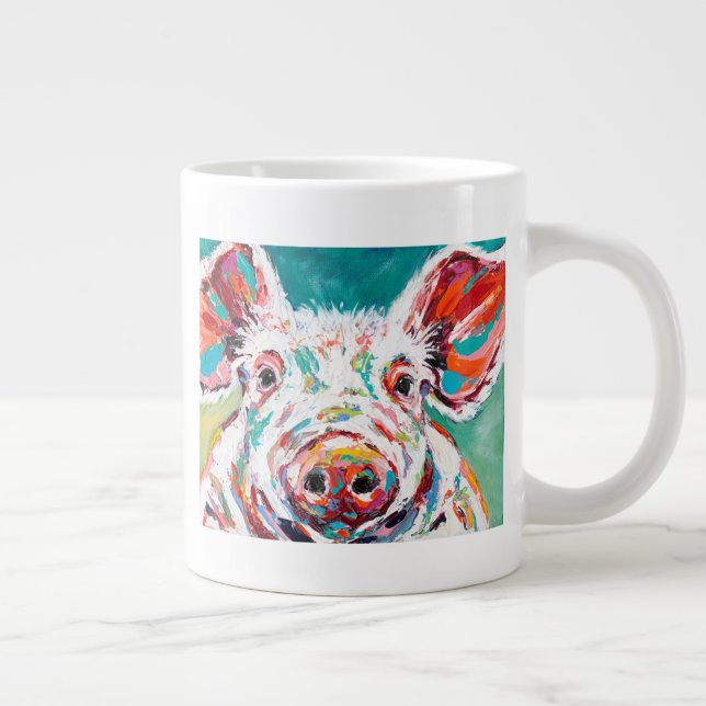 Piggy Large Coffee Mug (Right)