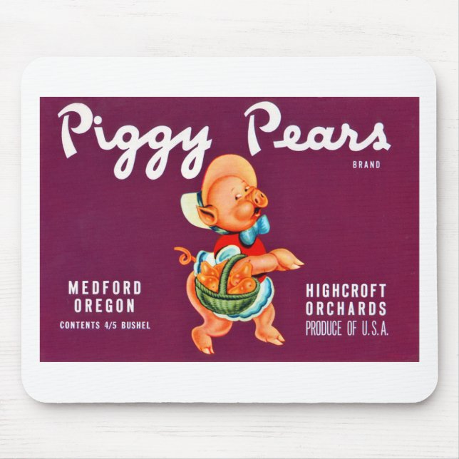 Piggy Pears Mouse Mat (Front)