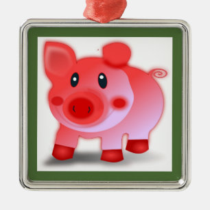 PIGGY PIGLET METAL TREE DECORATION