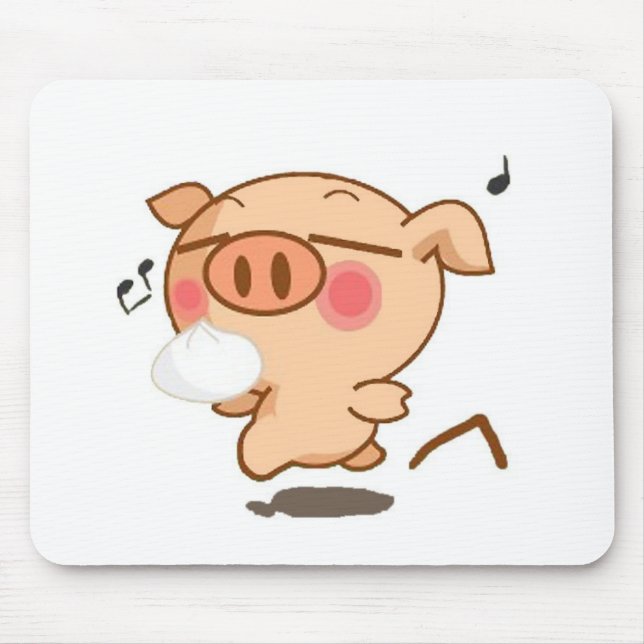 Piggy Pirouettes Mouse Mat (Front)