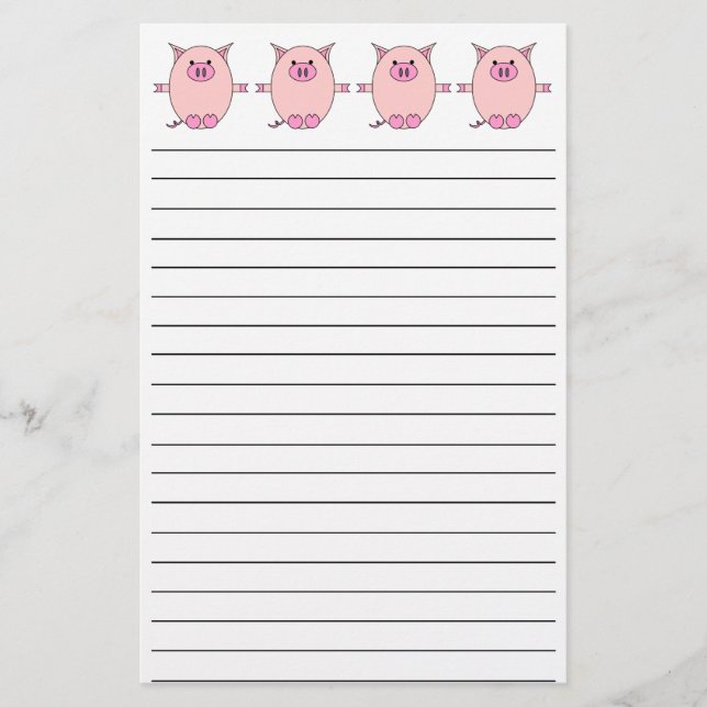 Piggy Power Stationery (Front)