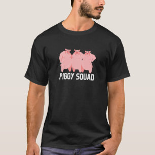 Piggy Squad Barnyard Cute Animal Pigs Farming T-Shirt
