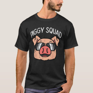 Piggy Squad Funny Pig Farmer Hog Farm Animal Men W T-Shirt