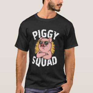 Piggy Squad Funny Pig Farmer Hog Farm Animal T-Shirt