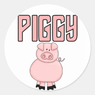 Piggy T-shirts and Gifts Classic Round Sticker