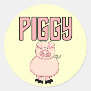 Piggy T-shirts and Gifts Classic Round Sticker
