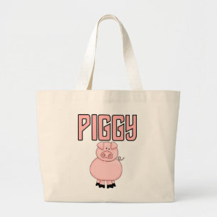 Piggy T-shirts and Gifts Large Tote Bag