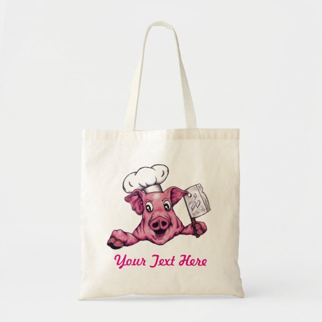 Piggy The Hamicidal Maniac Funny Cute Original Art Tote Bag (Front)