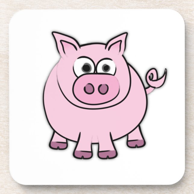 Piggy Throw  Coaster (Front)