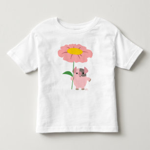 Piggy with a gift (pink) children T-shirt