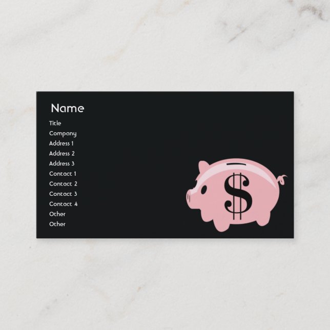 Piggybank - Business Card (Front)