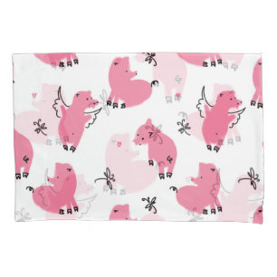 Piglet Fantasy: Whimsical Seamless Design. Pillowcase