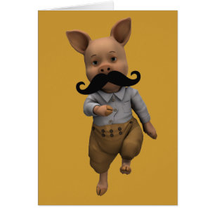 Piglet With Moustache