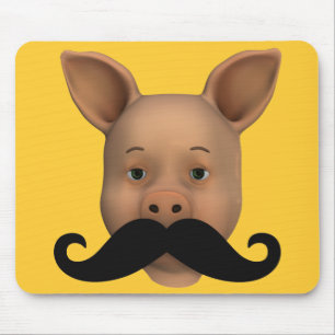 Piglet With Moustache Mouse Mat