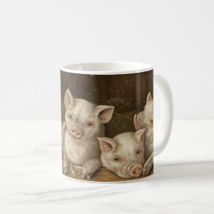 Piglets in the Hay Box Coffee Mug
