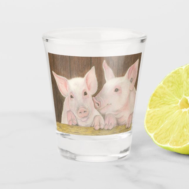 Piglets Shot Glass (Front)