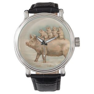 Piglets Take a Ride - Fun Vintage Watch