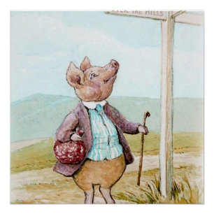 Pigling Bland Going to Market by Beatrix Potter Poster