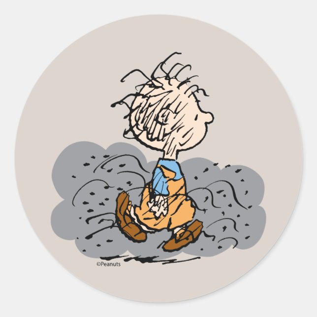 Pigpen Walking Cloud Classic Round Sticker (Front)