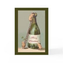 Pigs and Champagne; Funny Vintage Christmas
