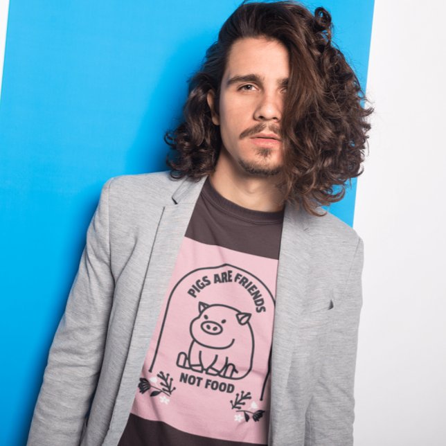PIGS ARE FRIENDS NOT FOOD VEGAN PIG T-SHIRTS (Creator Uploaded)