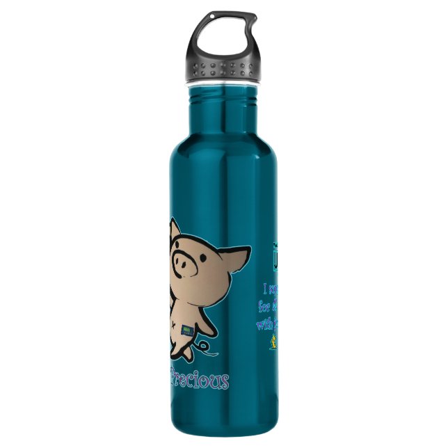 Pigs are Precious JDRF 710 Ml Water Bottle (Front)