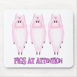 Pigs at Attention Mouse Mat