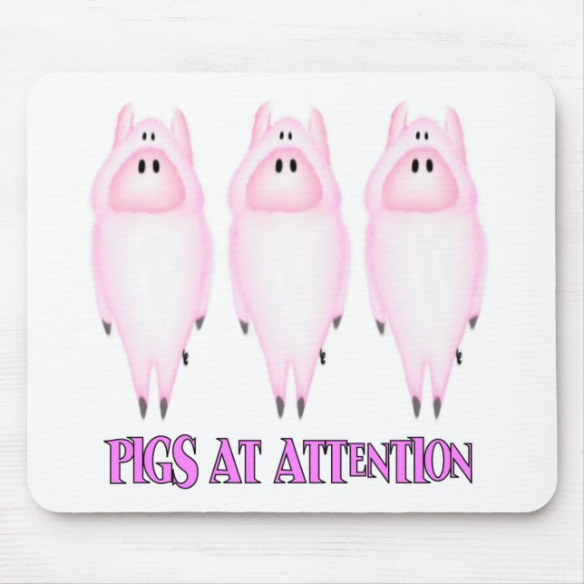 Pigs at Attention Mouse Mat (Front)