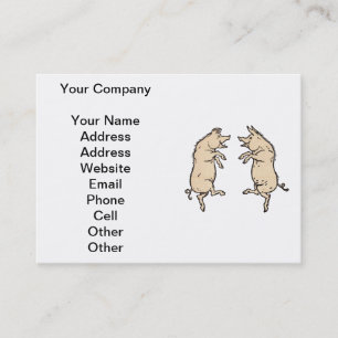 Pigs Dancing Antique Piggy Dance Jig Business Card