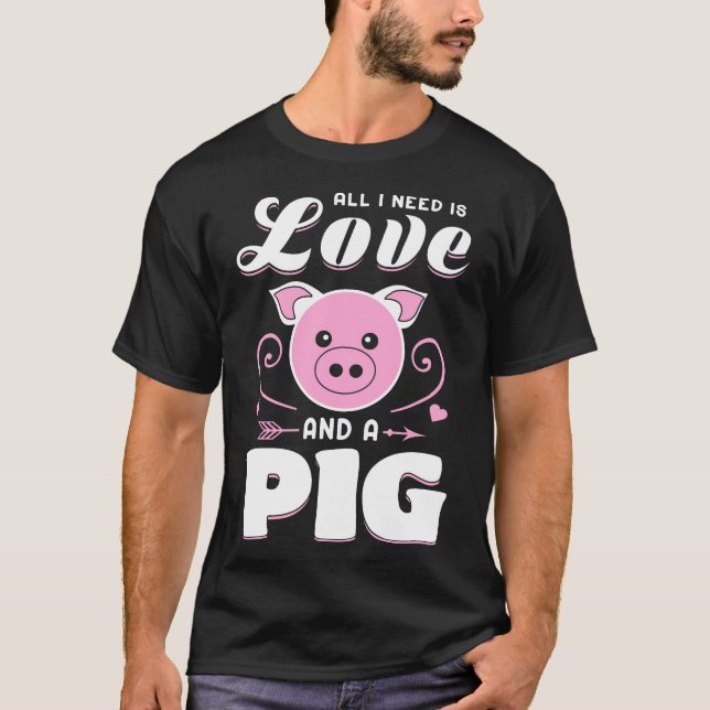 Pigs Farmer Funny Gifts Farm Life Animals Hogs T-Shirt (Front)