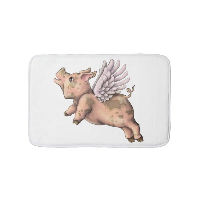 Pigs Fly Bath Mat (Front)