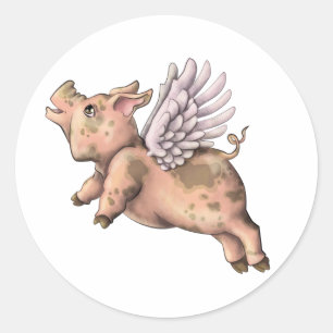 Pigs Fly Classic Round Sticker