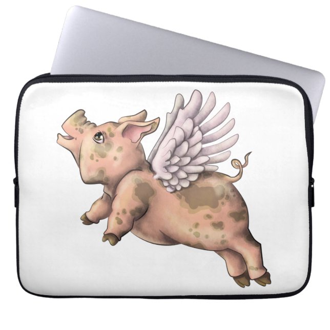 Pigs Fly Laptop Sleeve (Front)