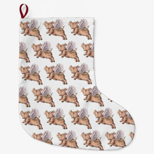 Pigs Fly Large Christmas Stocking
