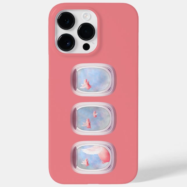 Pigs Flying Past Airplane Window Case-Mate iPhone Case (Back)