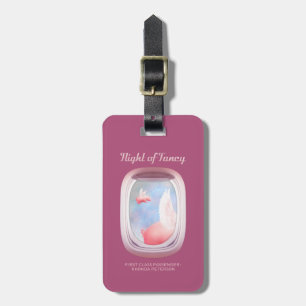 Pigs Flying Past Airplane Window Luggage Tag