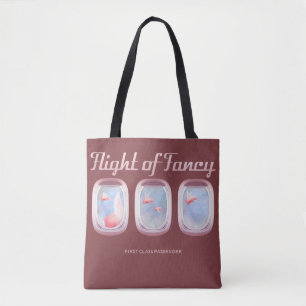 Pigs Flying Past Airplane Window Tote Bag