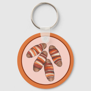Pigs in Blankets Bacon Sausage UK British Food Key Ring