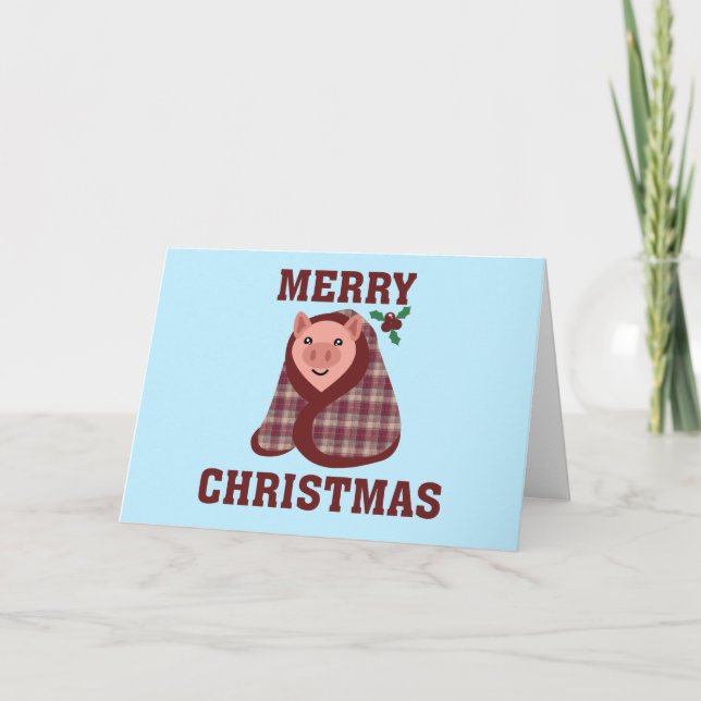 Pigs in blankets Christmas Xmas Card (Front)