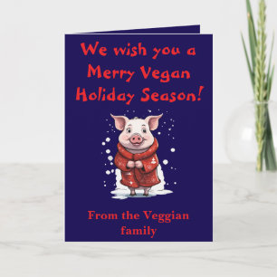 Pigs In Blankets Cute Animal Lover Christmas With  Card