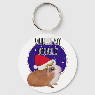pigs in blankets guinea pig funny joke christmas key ring
