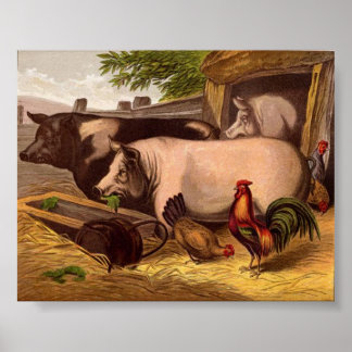 Pigs in the Barnyard Poster