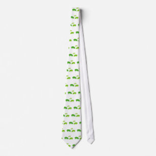 Pigs Looking for Food (Green) Tie