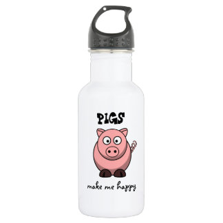 Pigs Make Me Happy 532 Ml Water Bottle