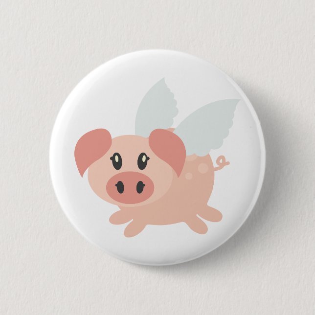 Pigs Might Fly 6 Cm Round Badge (Front)