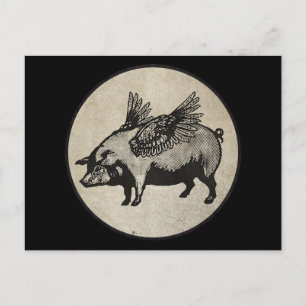 Pigs Might Fly Postcard