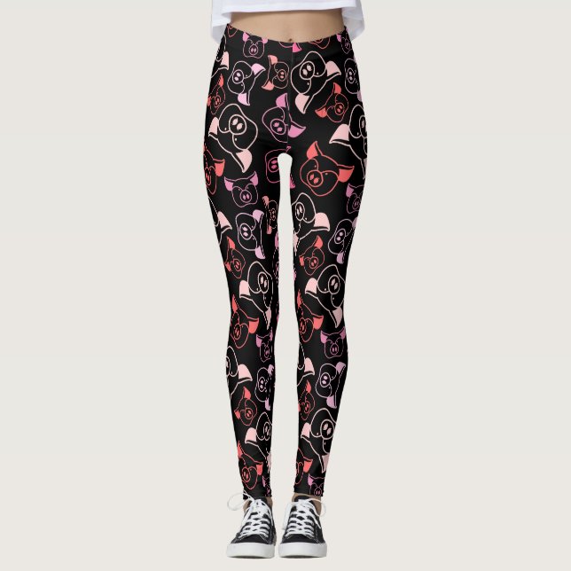 Pigs Pattern Leggings (Front)