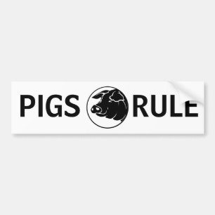 Pigs Rule Bumper Sticker