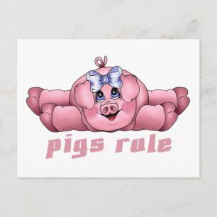Pigs Rule Postcard